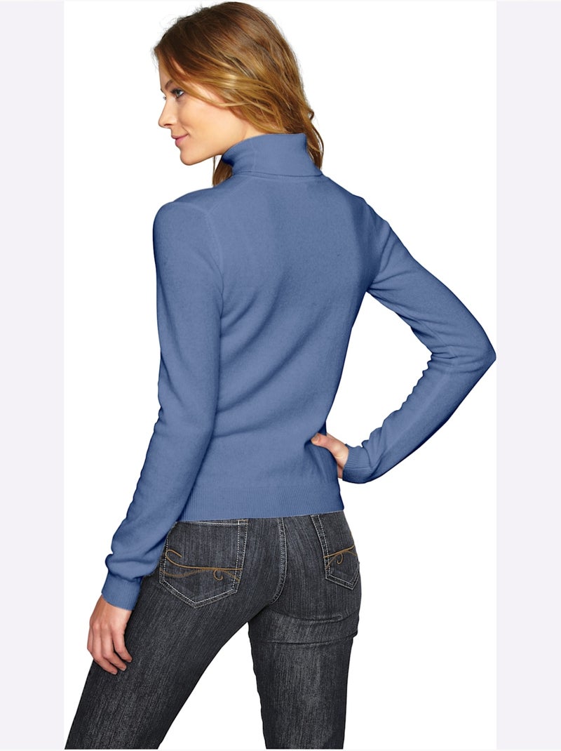 Pull en cachemire - taille standard - helline Bleu - Kiabi