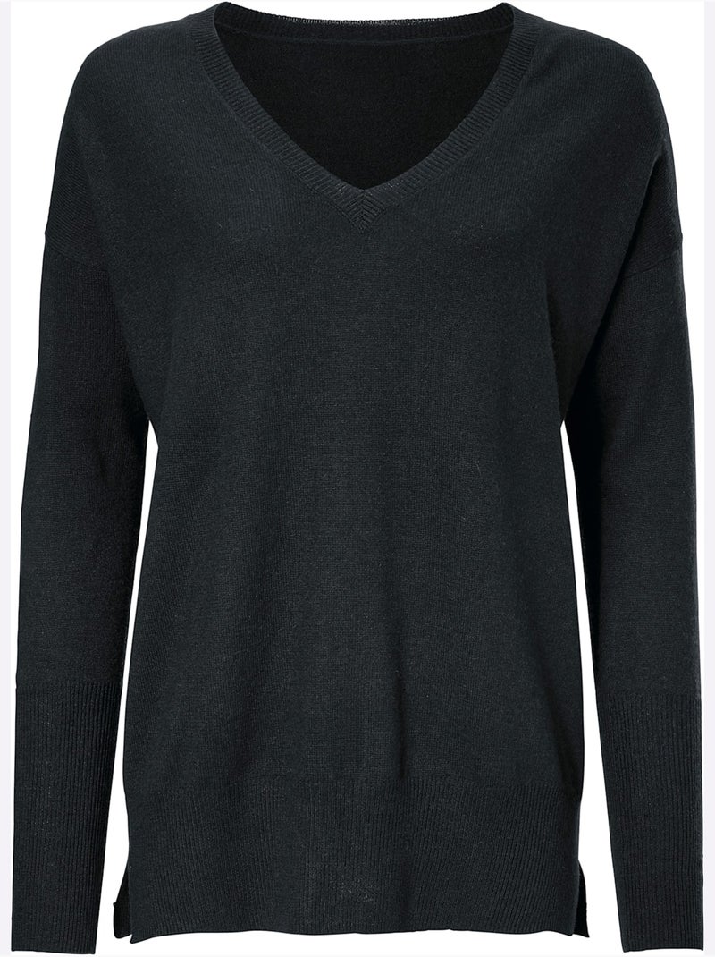 Pull En Cachemire - Taille Standard - Helline Noir - Kiabi