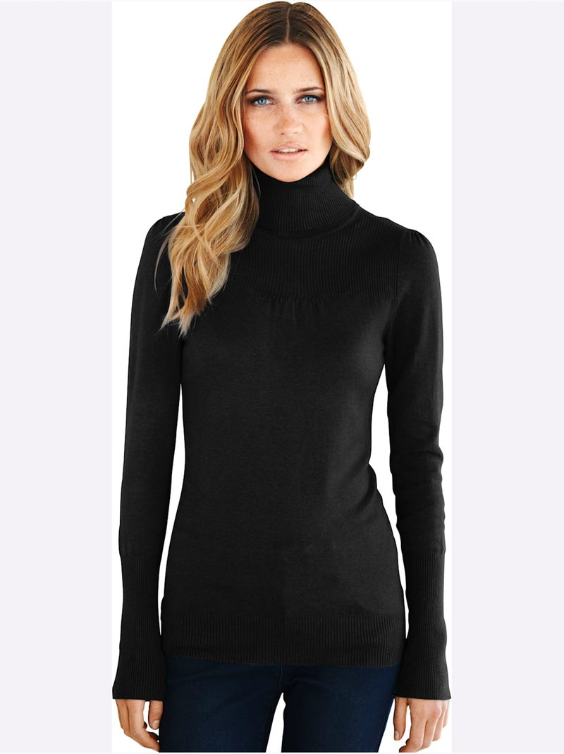 Pull en cachemire - taille standard - helline Noir - Kiabi