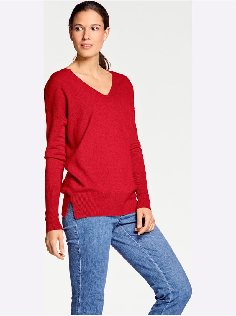 Pull En Cachemire - Taille Standard - Helline Rouge - Kiabi
