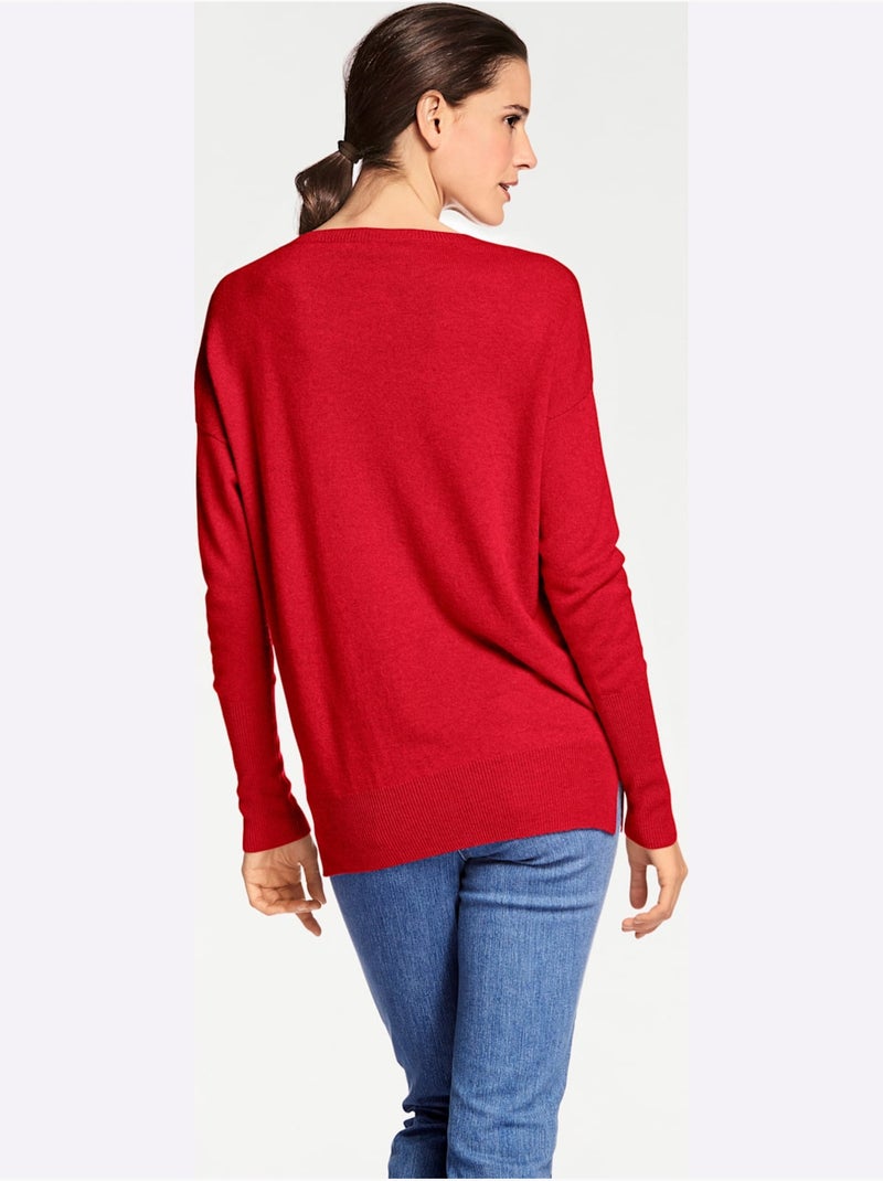 Pull En Cachemire - Taille Standard - Helline Rouge - Kiabi