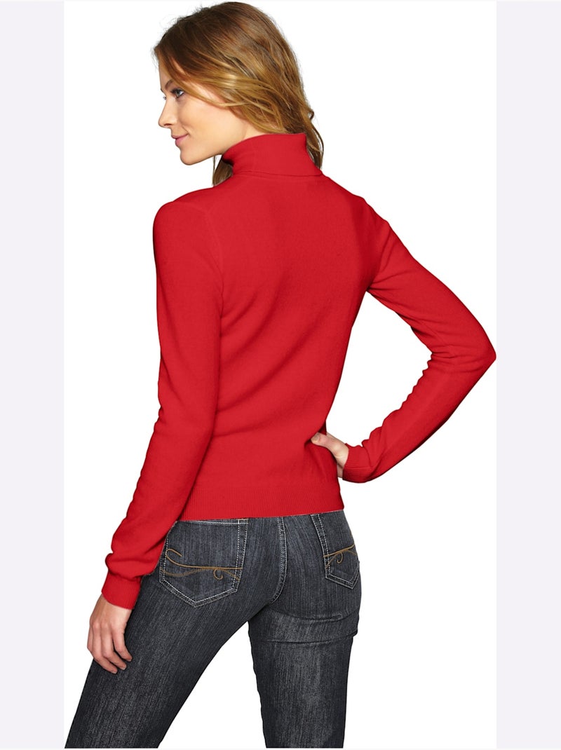 Pull en cachemire - taille standard - helline Rouge - Kiabi