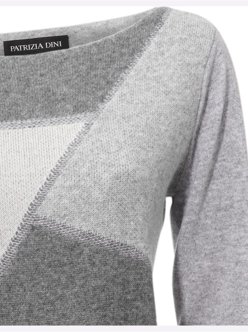 Pull En Cachemire 100% Cachemire - Taille Standard - Helline Gris Ecru - Kiabi