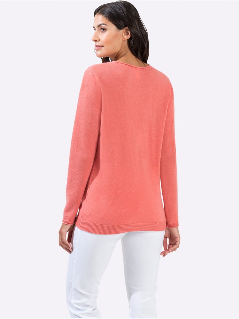 Pull En Cachemire Pur Cachemire - Taille Standard - Witt Corail - Kiabi