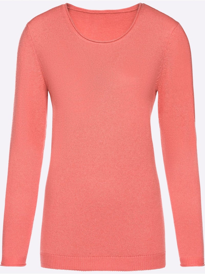 Pull En Cachemire Pur Cachemire - Taille Standard - Witt Corail - Kiabi