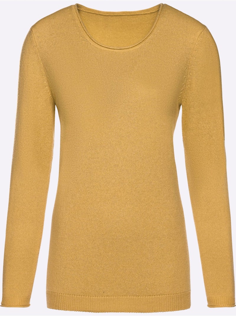 Pull En Cachemire Pur Cachemire - Taille Standard - Witt Ocre - Kiabi