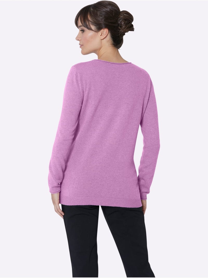 Pull En Cachemire Pur Cachemire - Taille Standard - Witt Parme - Kiabi