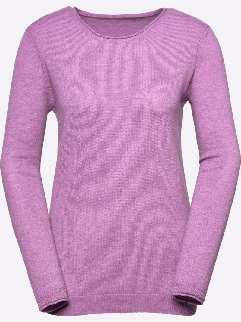 Pull En Cachemire Pur Cachemire - Taille Standard - Witt Parme - Kiabi