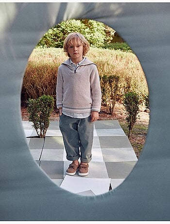 Pull en coton avec col zippé B&S