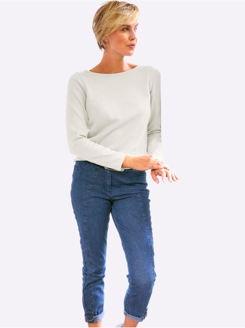 Pull En Coton Bords Roulés Aux Finitions - Taille Standard - Helline - Kiabi Pull En Coton Bords Roulés Aux Finitions - Taille Standard - Helline - Kiabi