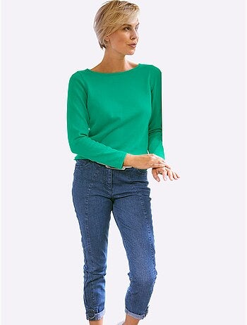 Pull En Coton Bords Roulés Aux Finitions - Taille Standard - Helline