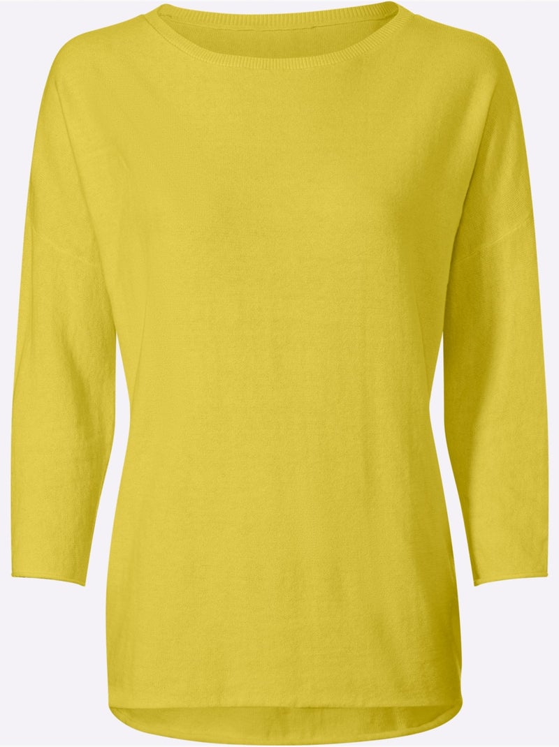 Pull En Coton Coupe Ample - Taille Standard - Helline Vert - Kiabi