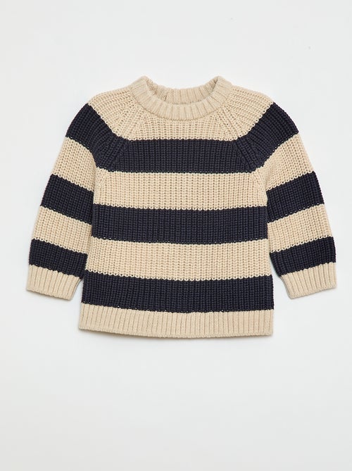 Pull en coton en maille perlée - Kiabi