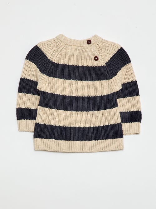 Pull en coton en maille perlée - Kiabi