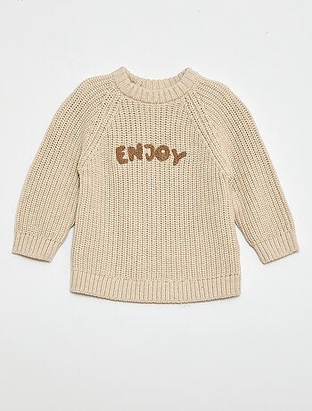 Pull en coton en maille perlée