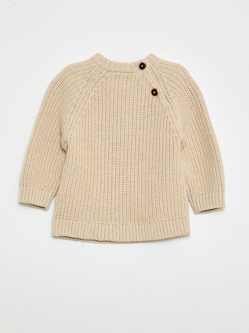 Pull en coton en maille perlée - Kiabi