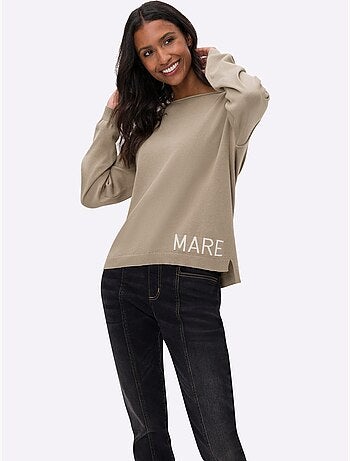 Pull En Coton Inscription Tendance - Taille Standard - Helline