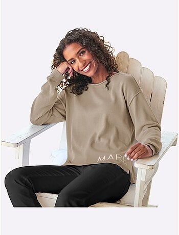 Pull En Coton Inscription Tendance - Taille Standard - Helline