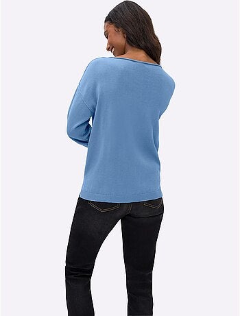 Pull En Coton Inscription Tendance - Taille Standard - Helline