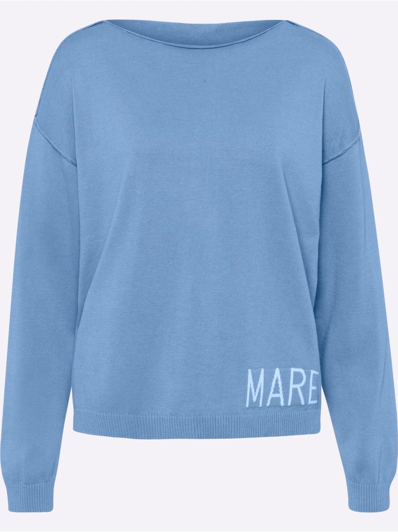 Pull En Coton Inscription Tendance - Taille Standard - Helline Bleu ciel - Kiabi