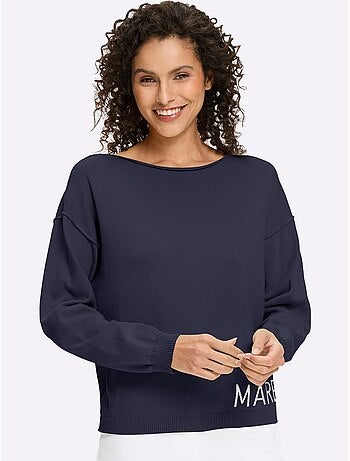 Pull En Coton Inscription Tendance - Taille Standard - Helline