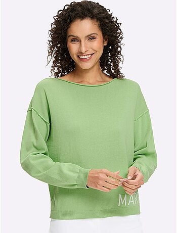 Pull en coton inscription tendance - taille standard - helline