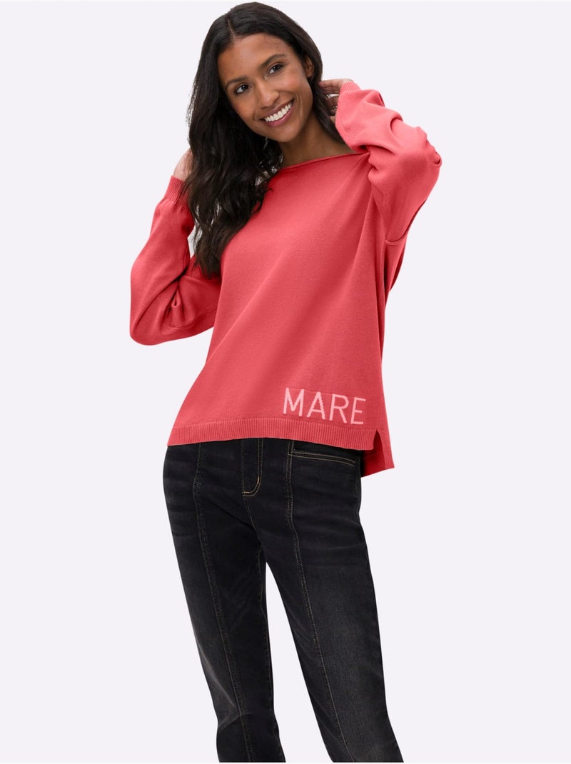 Pull En Coton Inscription Tendance - Taille Standard - Helline Rose - Kiabi