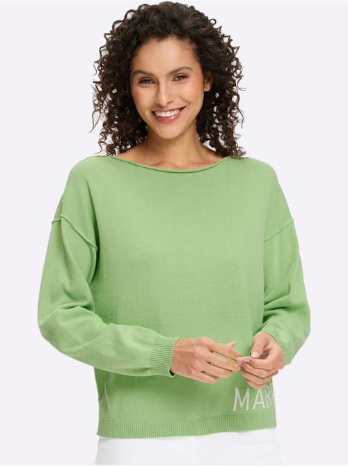 Pull En Coton Inscription Tendance - Taille Standard - helline - Kiabi