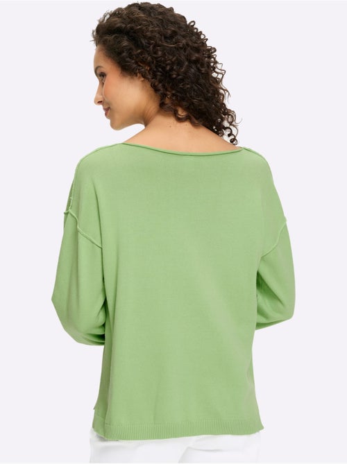 Pull En Coton Inscription Tendance - Taille Standard - helline - Kiabi