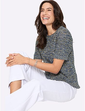 Pull En Coton Motif Tricoté Décoratif - Taille Standard - Witt