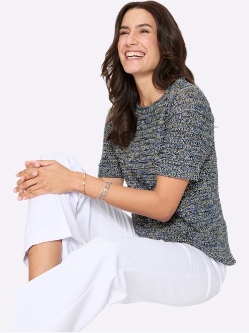 Pull En Coton Motif Tricoté Décoratif - Taille Standard - Witt - Kiabi Pull En Coton Motif Tricoté Décoratif - Taille Standard - Witt - Kiabi