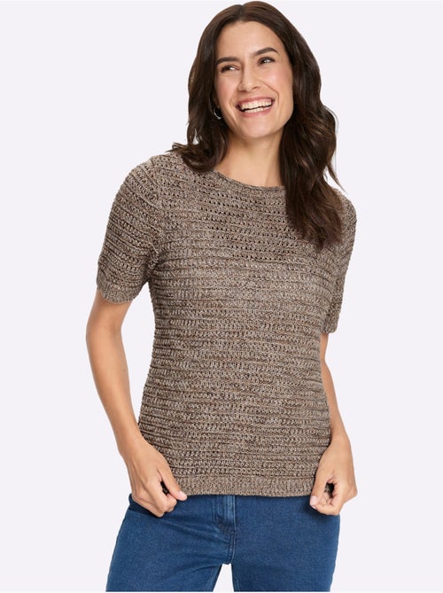 Pull En Coton Motif Tricoté Décoratif - Taille Standard - Witt - Kiabi Pull En Coton Motif Tricoté Décoratif - Taille Standard - Witt - Kiabi