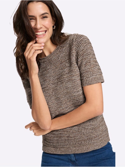 Pull En Coton Motif Tricoté Décoratif - Taille Standard - Witt - Kiabi Pull En Coton Motif Tricoté Décoratif - Taille Standard - Witt - Kiabi