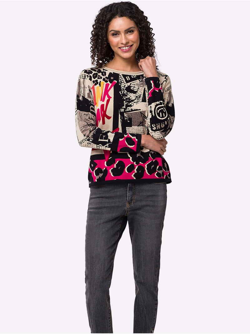 Pull en coton pur coton - taille standard - helline Sable - Kiabi