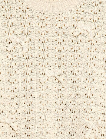 Pull en crochet à manches courtes