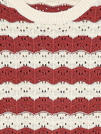 Pull en crochet à manches courtes