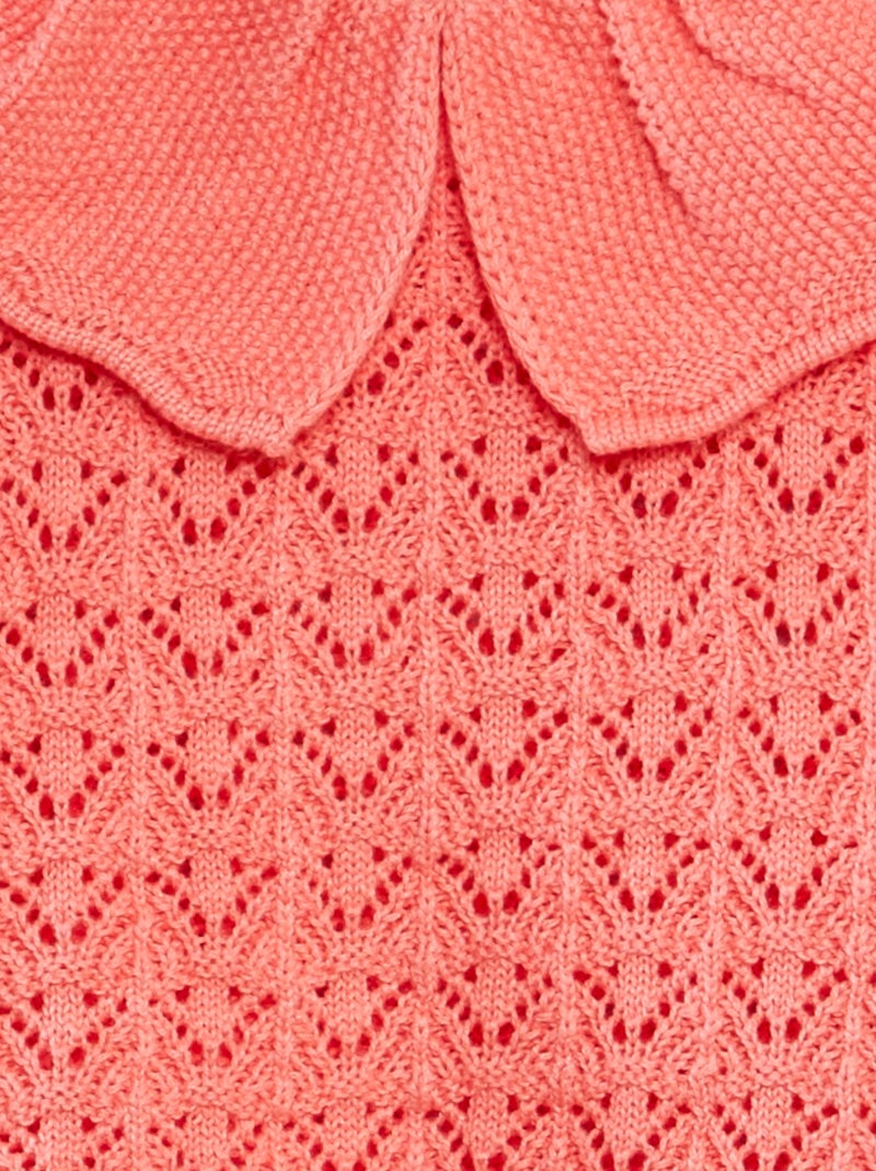Pull en crochet avec col claudine ROSE - Kiabi