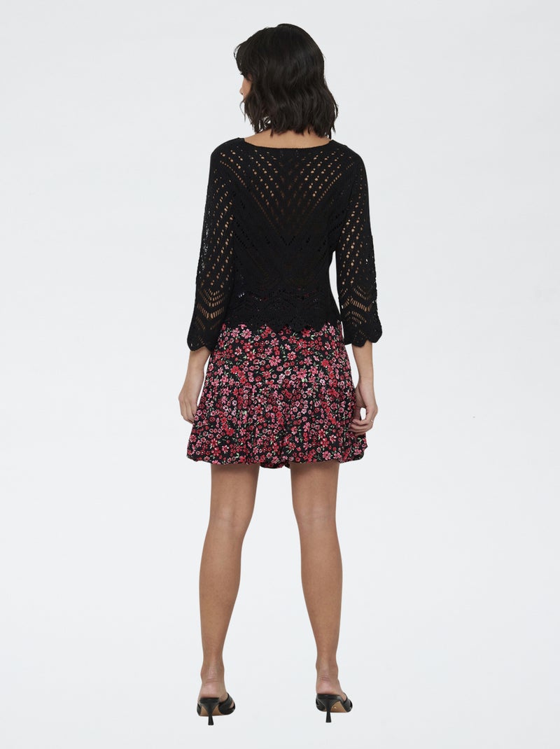 Pull En Tricot Femme JDY - Col V, Manches 3/4, Coupe Droite, 100% Acrylique