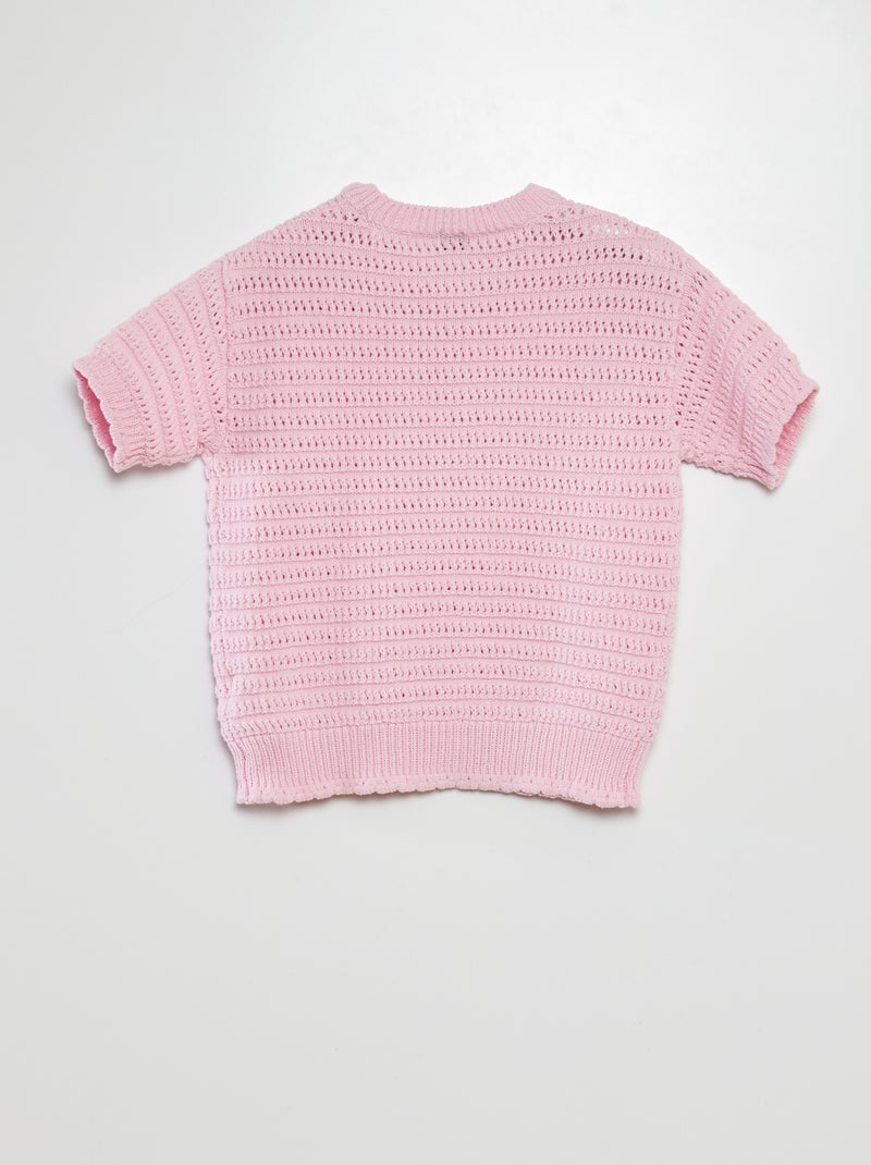 Pull Col V Maille Style Crochet Femme ONLY à Prix Dégriffé