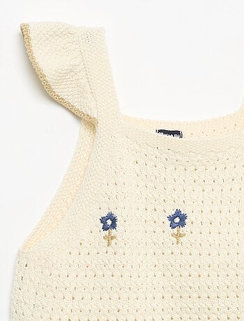 Pull en crochet sans manches