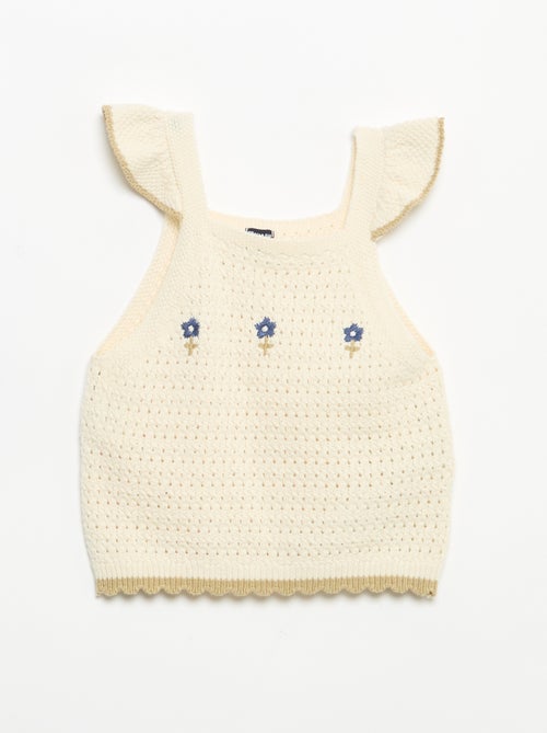 Pull en crochet sans manches - Kiabi Pull en crochet sans manches - Kiabi