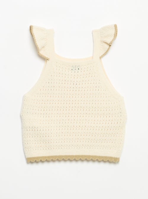 Pull en crochet sans manches - Kiabi Pull en crochet sans manches - Kiabi