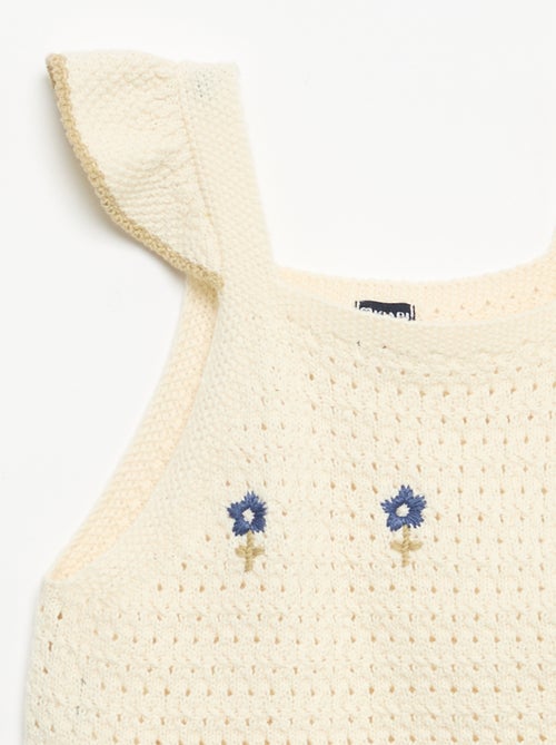 Pull en crochet sans manches - Kiabi Pull en crochet sans manches - Kiabi