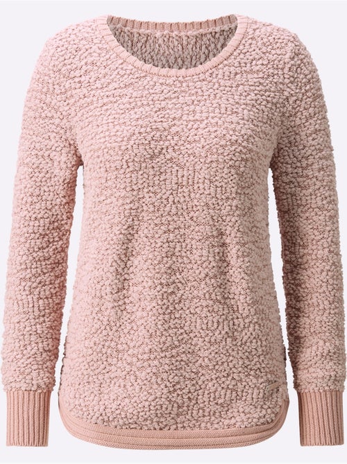Pull en fil fantaisie à col v et manches longues avec finitions côtelées - taille standard - witt - Kiabi Pull en fil fantaisie à col v et manches longues avec finitions côtelées - taille standard - witt - Kiabi