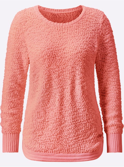 Pull en fil fantaisie avec col v et manches ajustées - taille standard - witt - Kiabi Pull en fil fantaisie avec col v et manches ajustées - taille standard - witt - Kiabi