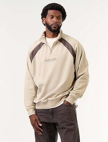 Pull en French Terry col camionneur