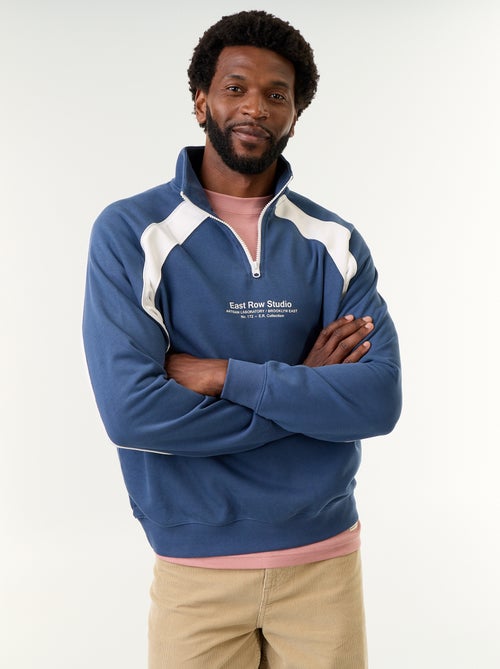 Pull en French Terry col camionneur - Kiabi