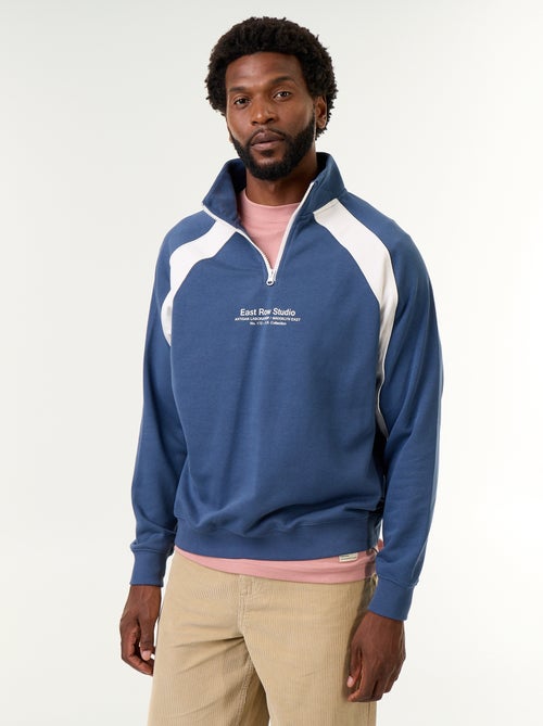 Pull en French Terry col camionneur - Kiabi
