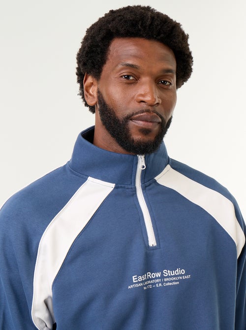 Pull en French Terry col camionneur - Kiabi