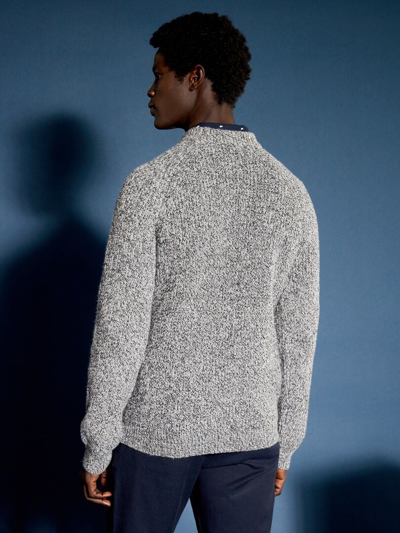 Pull Homme Col Châle Subliminal Mode - Maille épaisse Acrylique Coton - Coupe Ajustée